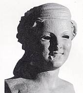 Busto di baccante rinvenuta in una villa romana durante gli scavi a Siponto